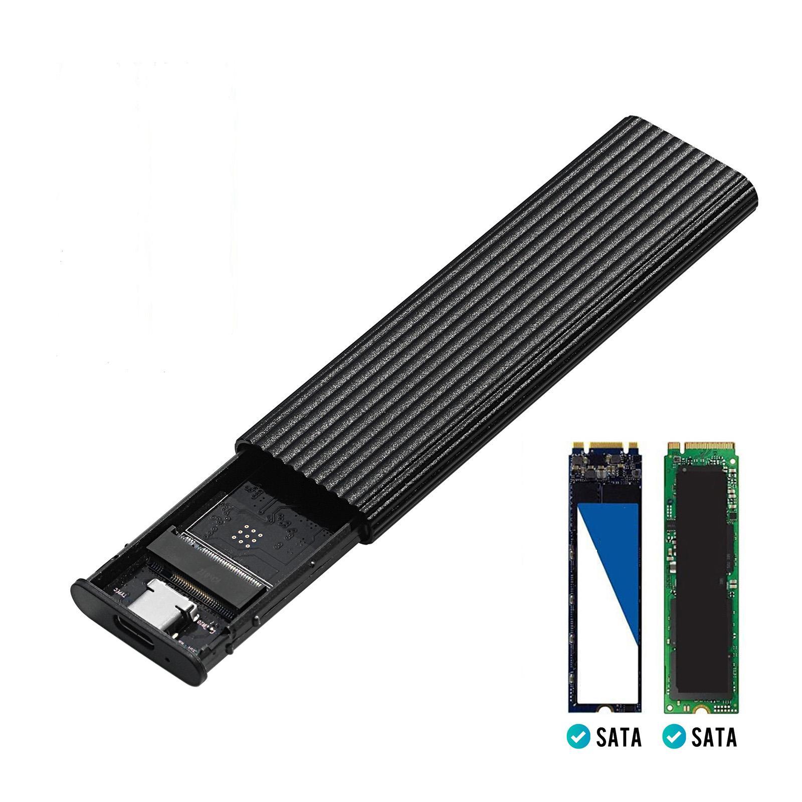 2pcs USB 3.0 to NGFF M.2 B Key SSD External Enclosure Case Cover Adapter.
