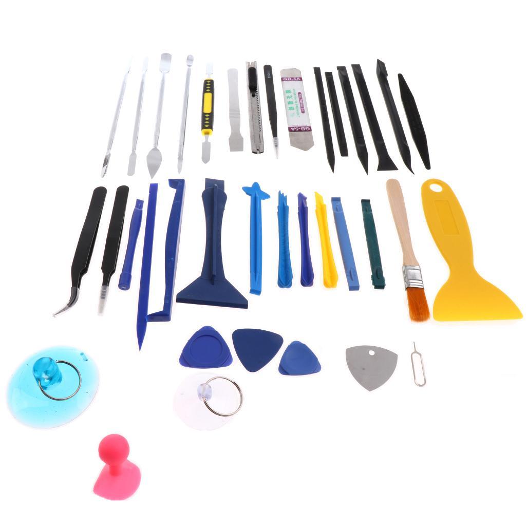 37 in 1 LCD Screen Opening Repair Tool Kit with Tweezers, Opening Pry Tools for Cell Phone and Electronic Products Maintenance
