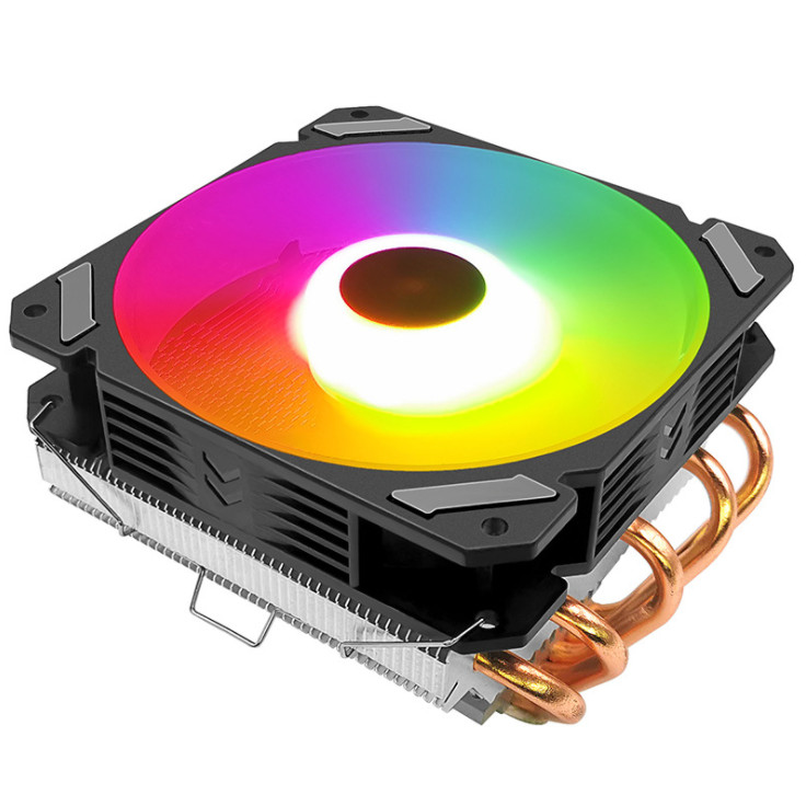 Quạt tản nhiệt CPU Coolmoon T500x 5 ống đồng tản nhiệt, Led RGB đảo màu tự động - Hàng nhập khẩu
