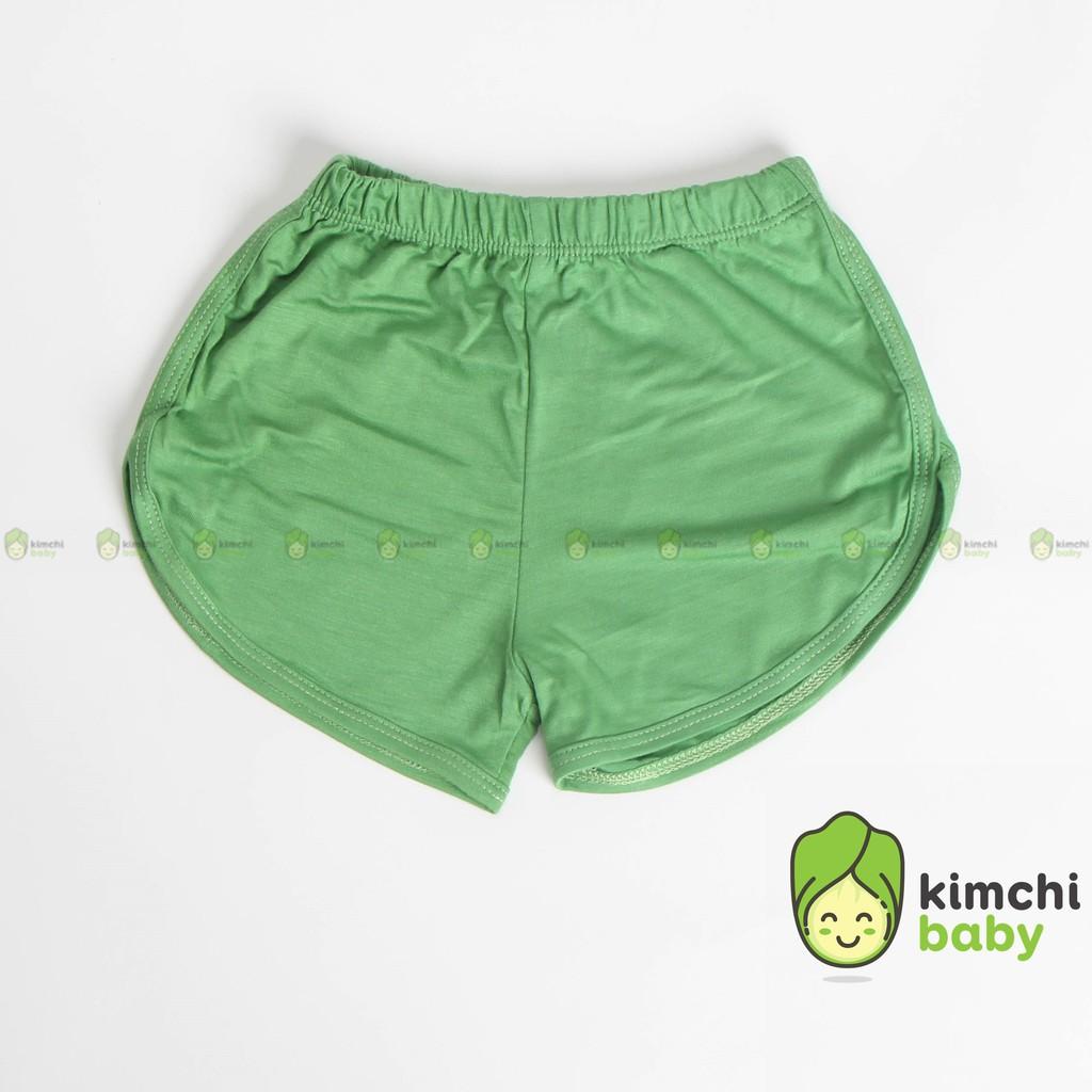 Quần đùi short thun cho bé trai, bé gái K.WOO vải thun lạnh mặc nhà mùa hè Minky Mom MKMQ2101