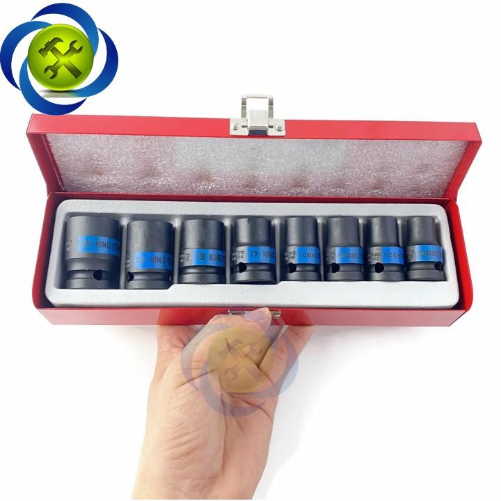 Bộ tuýp đen ngắn loại 1/2 Kingtony 4408MP 8 chi tiết có hộp