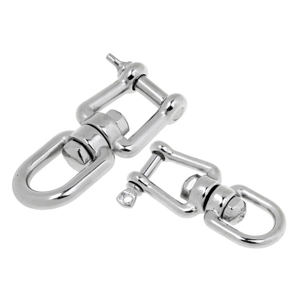 6mm 8mm 2Pcs Marine Stainless Steel Boat Swing Shackle Connecting Jaw