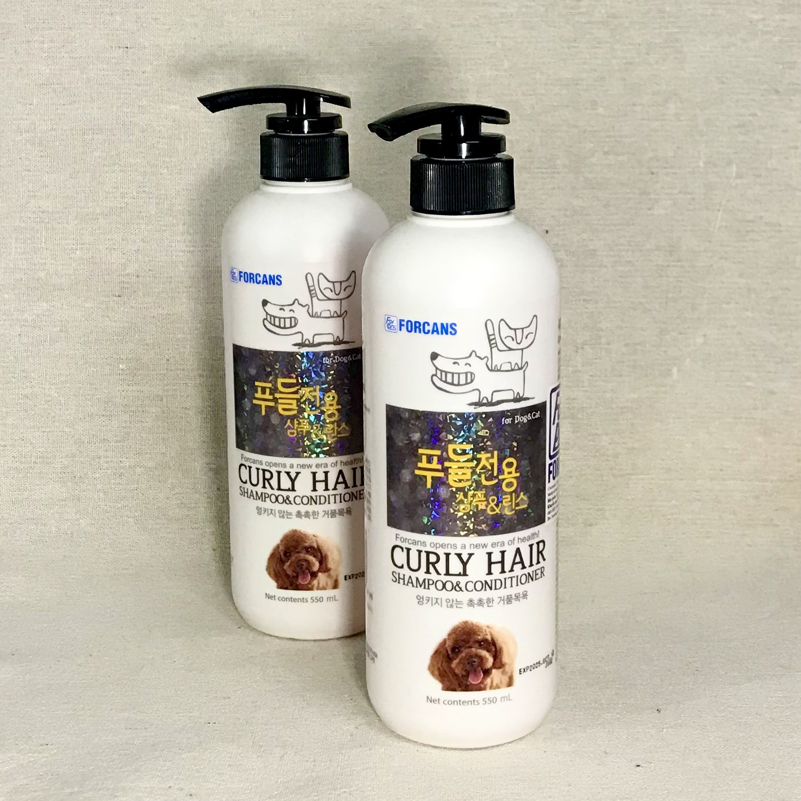 SỮA TẮM CHUYÊN DỤNG CHO CHÓ LÔNG XOĂN NHƯ POODLE CURLY HAIR FORBIS FORCANS  (550ML)