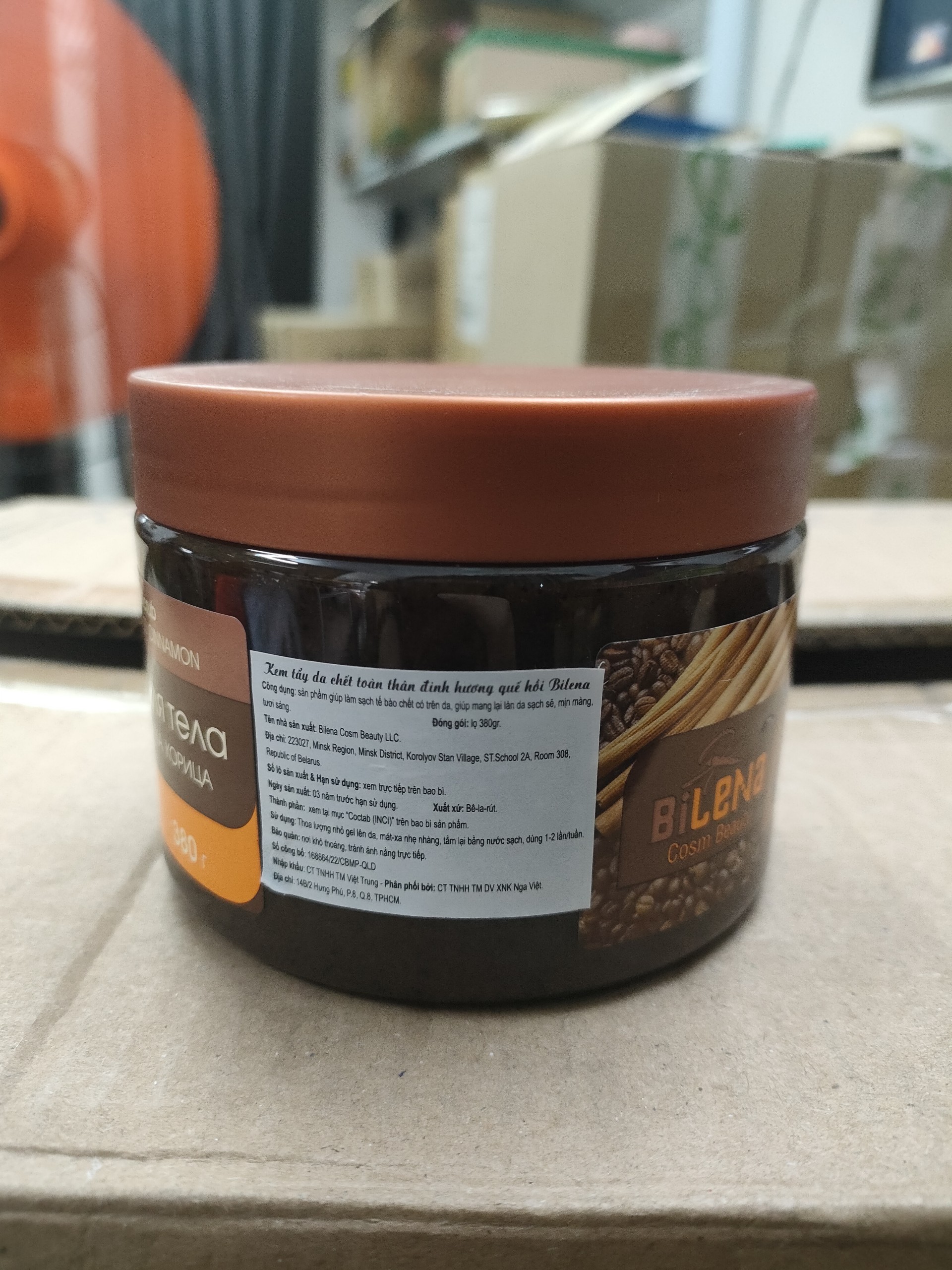 Tẩy da chết Quế hồi Nga - Tẩy da chết Quế hồi Bilena 380gr giảm mụn thâm