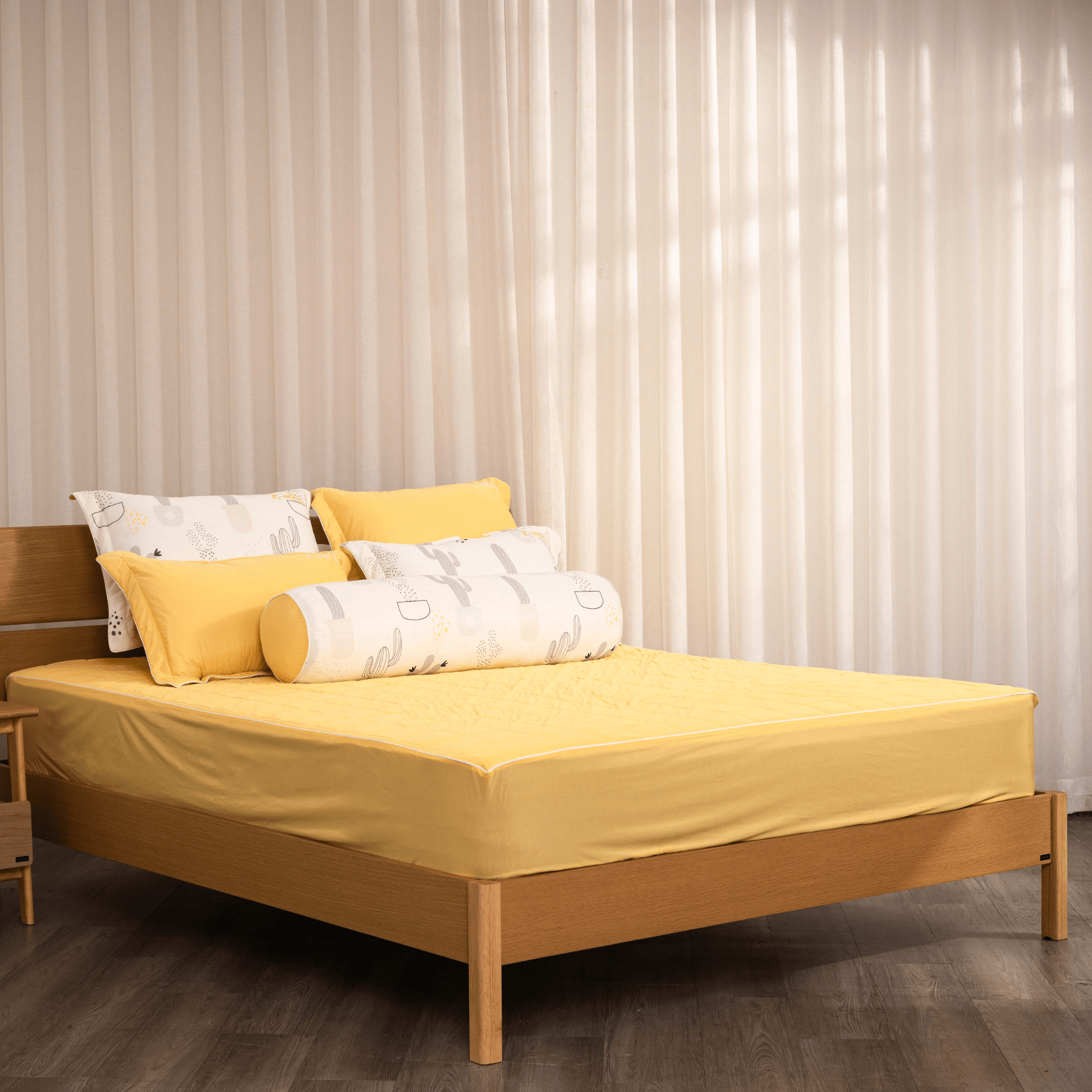 Ga chần bông K-Bedding by Everon chất vải Cool Flex (thun lạnh) mềm mát bộ 4 món, không bao gồm chăn KCSP (401&402)