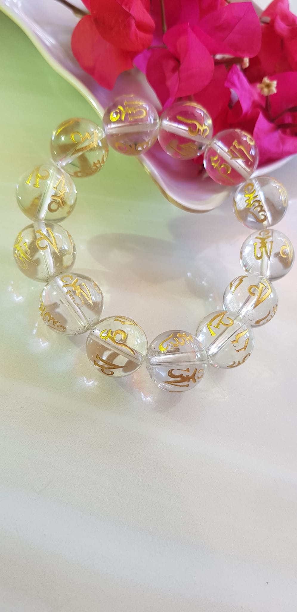 Vòng Tay Nam Màu Trắng khắc chữ Vàng sáng đẹp Size hạt 16mm gồm 13 hạt đúng cung sanh hợp Các Anh mạng Kim mạng Thủy đeo may mắn ạ