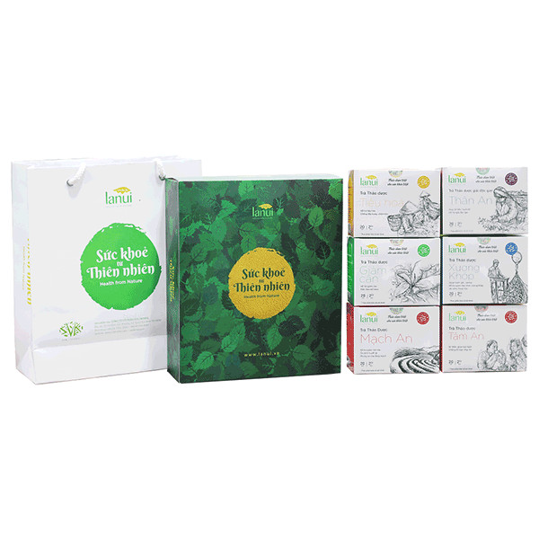 Bộ quà Tết 2019 120 Gói trà LANUI cao cấp cho sức khỏe 