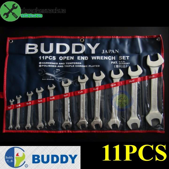 Bộ cờ lê hai đầu miệng 11 cây Buddy A0035 Đài Loan