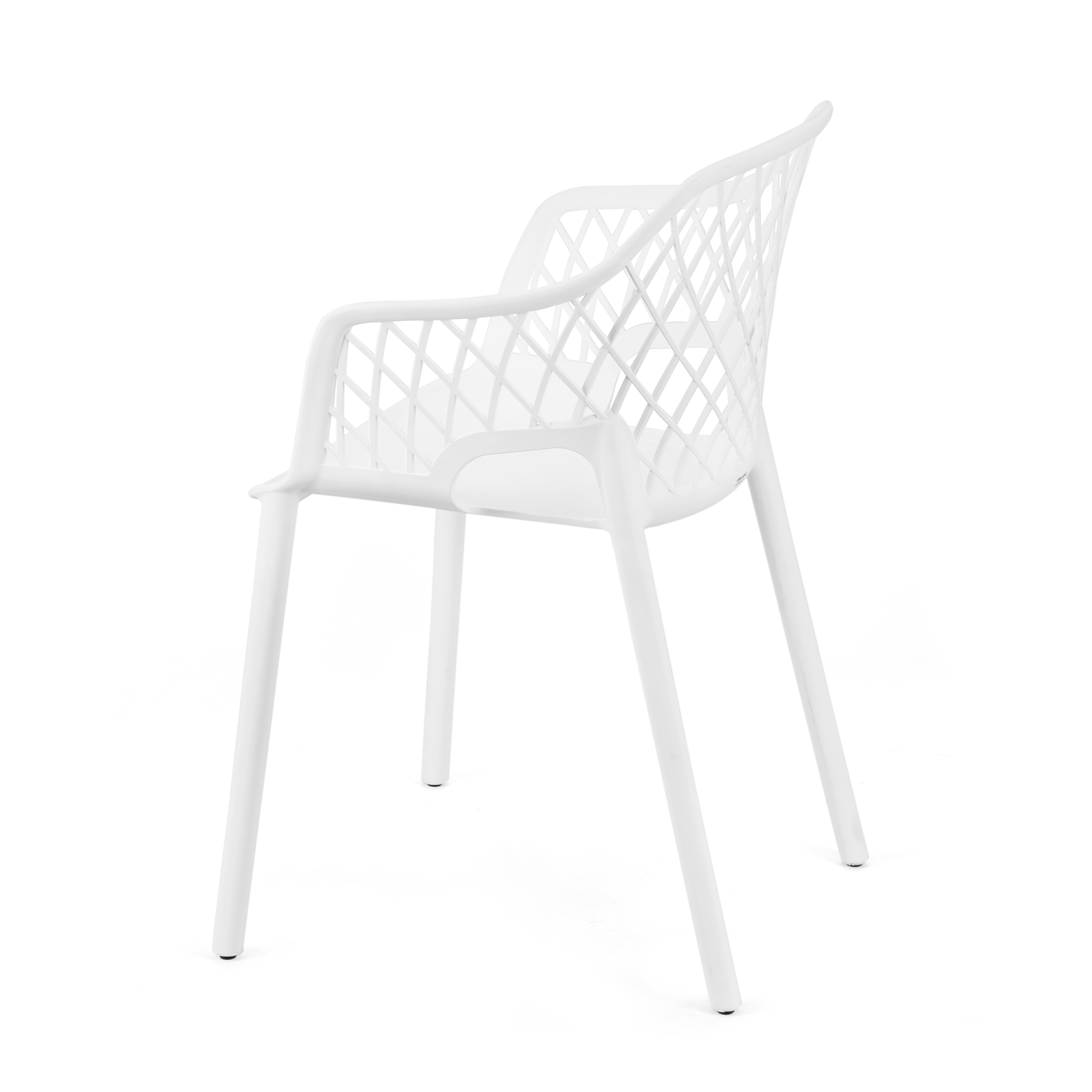 Ghế nhựa đúc, dạng ghế bành, nan chéo - cobi home - NHẬP KHẨU CHÍNH HÃNG