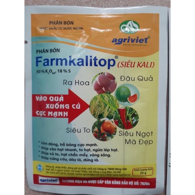 Phân bón siêu Kali nhập khẩu Bỉ FarmKalitop ra hoa, đậu quả, hạt chắc mẩy...