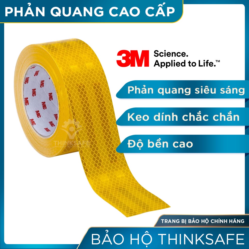 Băng keo phản quang 3M 983 phản quang theo cấu trúc kim cương, bền màu chuyên dùng phản quang xe máy, ôtô nhà xưởng