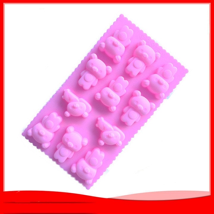 Khuôn silicon gấu mini