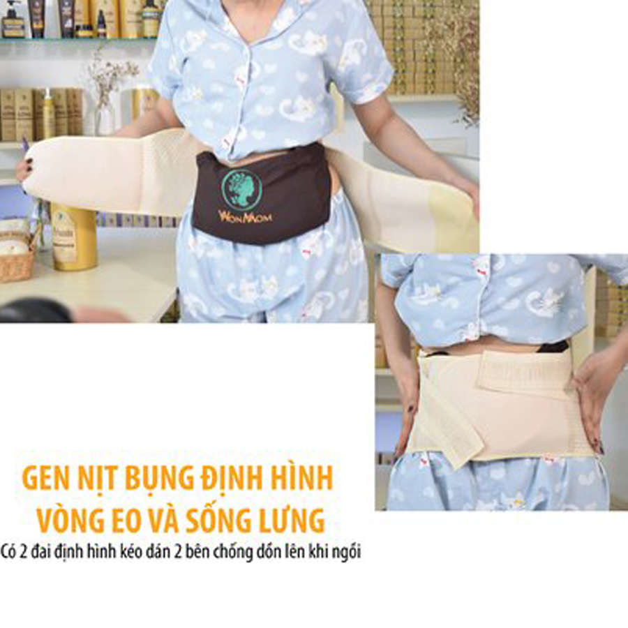 Gen Nịt Bụng Định Hình Cột Sống Lưng Và Hỗ Trợ Giảm Mỡ Bụng Sau Sinh Freesize Wonmom - Giảm Eo Sau Sinh An Toàn