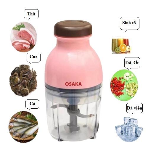 Máy Xay Đá Viên, Máy xay thịt, Xay Thịt, Xay Sinh Tố, Rau Củ Đa Năng OSAKA Nắp Nâu