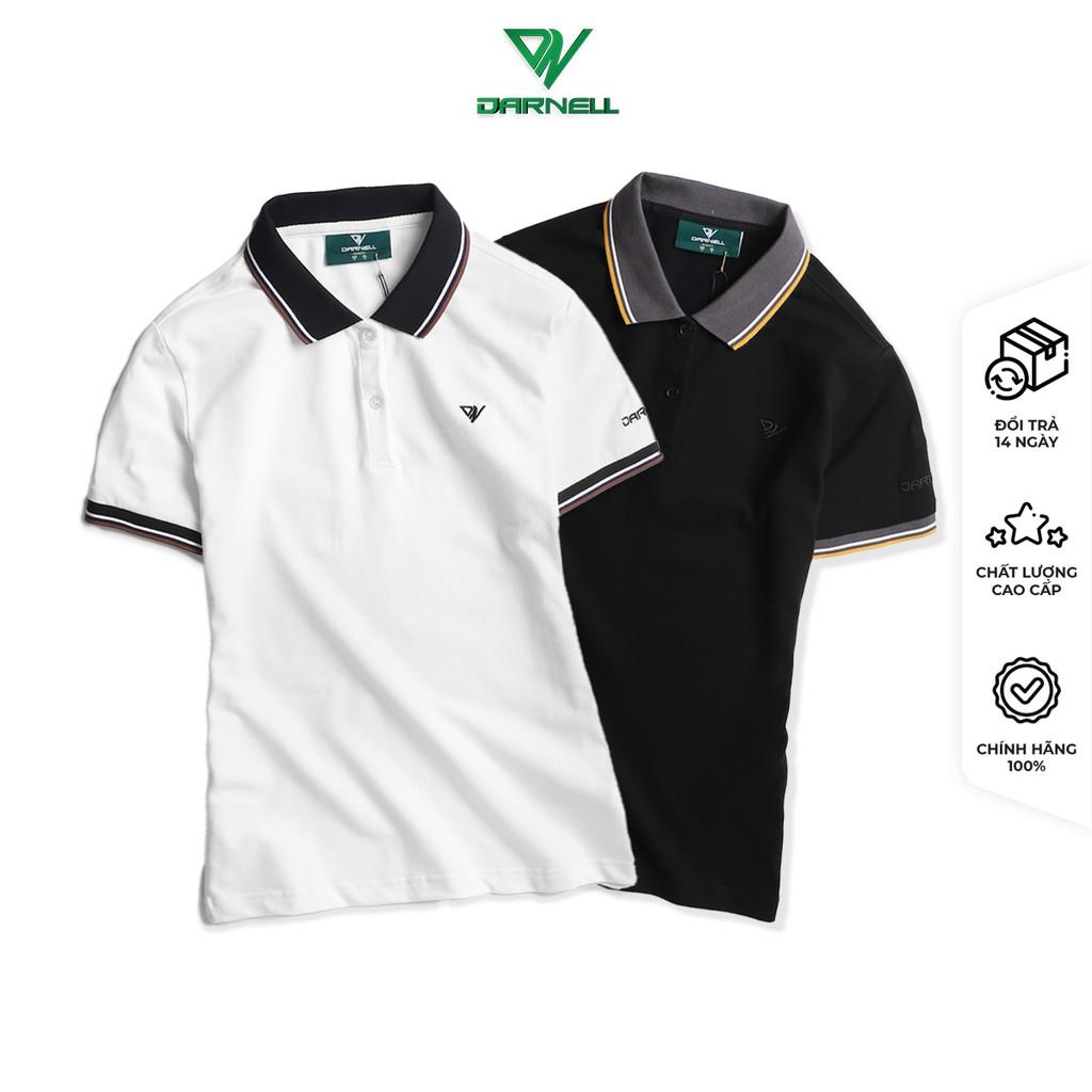 Áo thun polo nữ cao cấp cổ sọc màu chất cotton mềm mịn thấm hút mồ hôi chính hãng DARNELL DN823