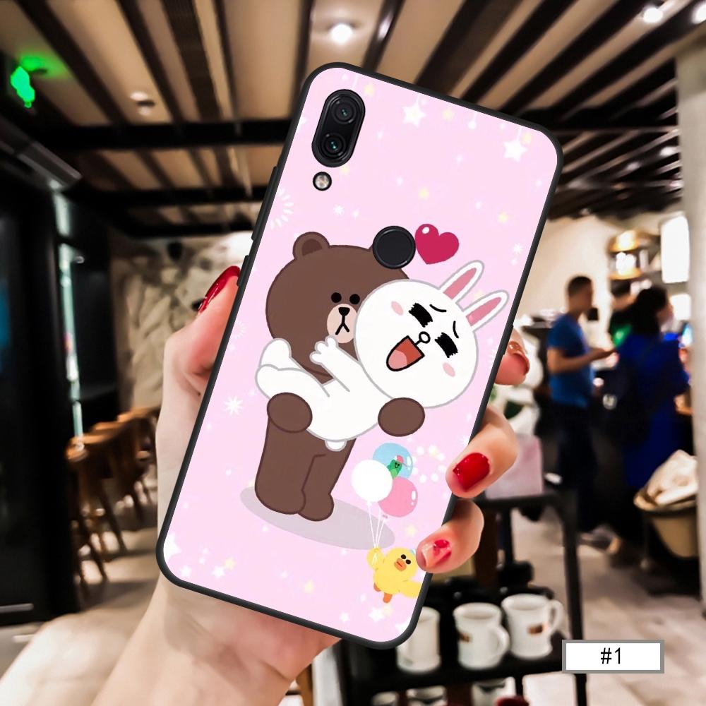 Ốp điện thoại TPU dẻo hình gấu Brown giáng sinh cho Xiaomi Redmi Note 7 Note 6 6A 5 5A 5 Plus S2 Note 4X