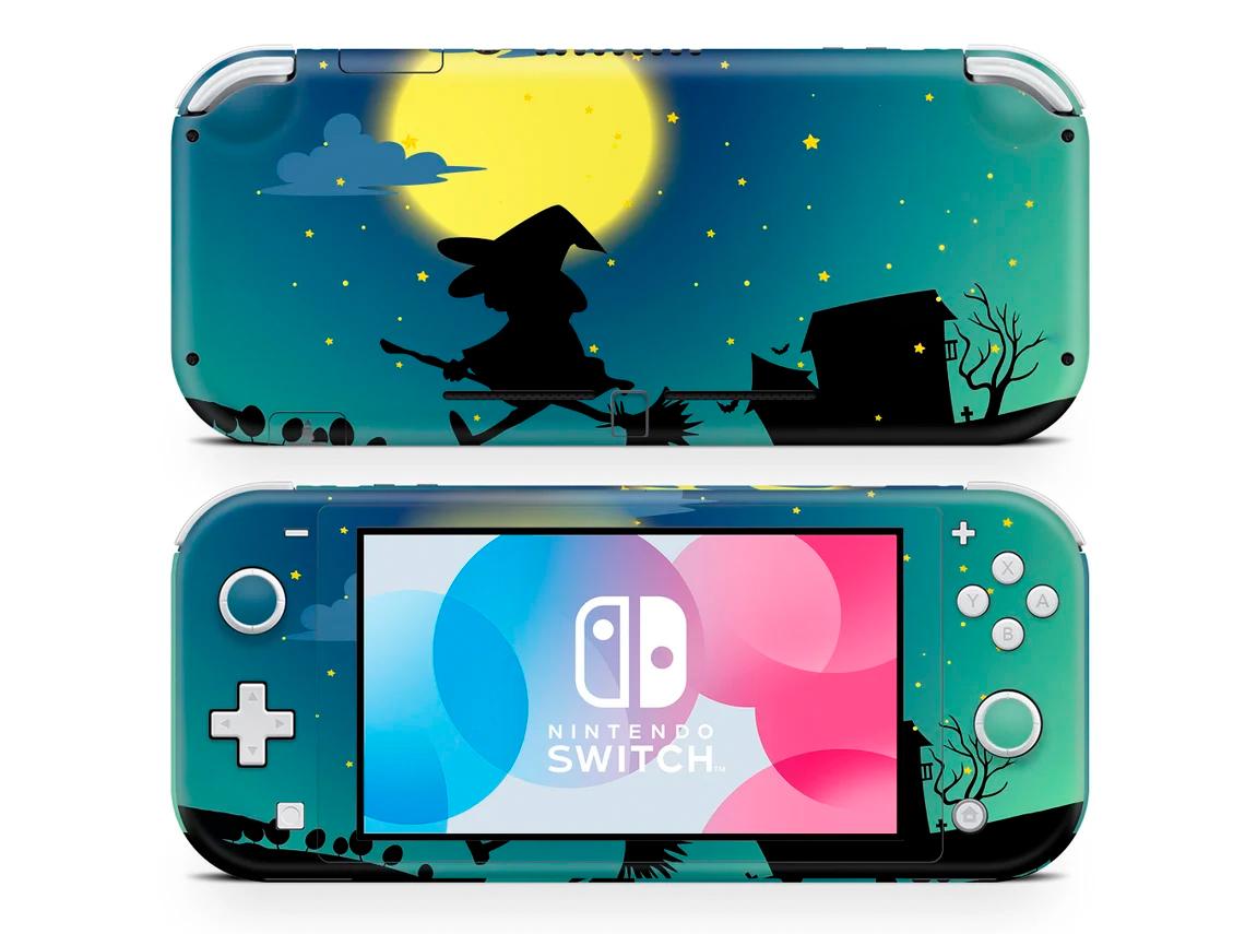 Skin decal dán Nintendo Switch Lite mẫu Halloween Magic Witch (dễ dán, đã cắt sẵn)