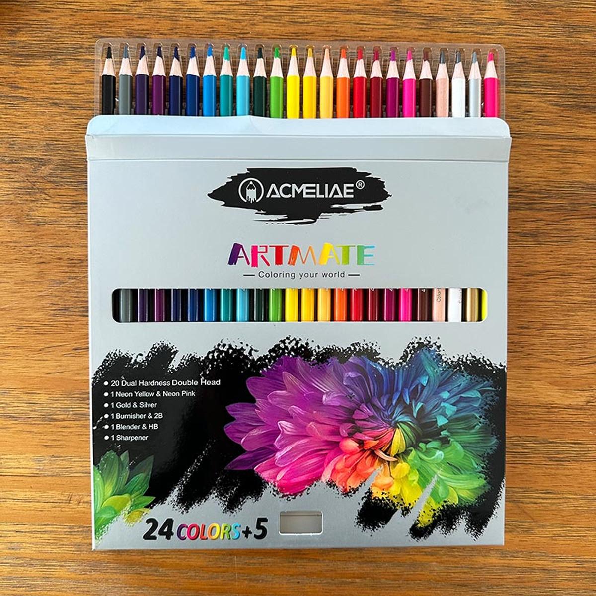 Hộp 24 Bút Chì Màu Vẽ 2 Đầu - Acmeliae 43979
