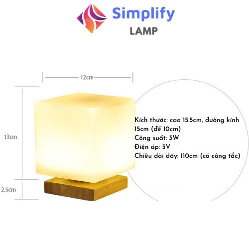 Đèn ngủ thông minh led USB để bàn cao cấp, decor trang trí phòng ngủ, phòng khách cực đẹp cute