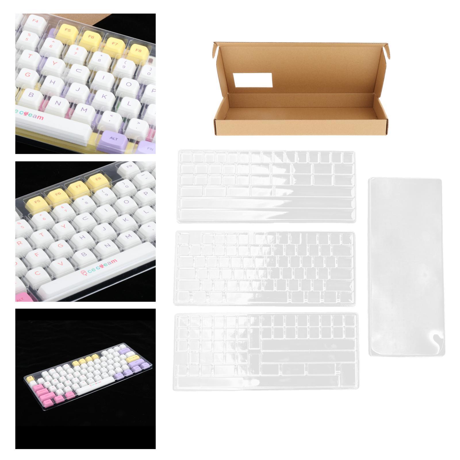 2 Layers Keycap Storage Box Dustproof Lid Compartment Keyboard Set Storage