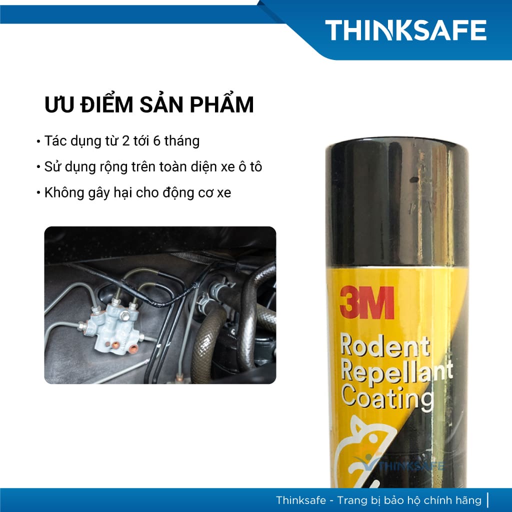 Chai xịt chống chuột 3M Rodent Repellant Coating - Bình xịt đuổi chuột khỏi động cơ xe 250g
