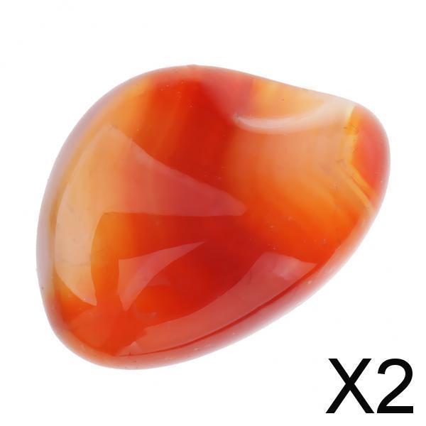 2x20-30mm Natural Agate Stone Feng Shui Reiki Ornament Stone Lucky Stone