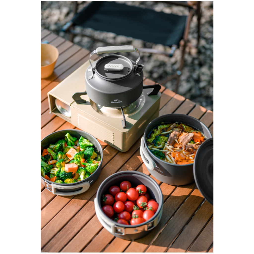 Bộ Nồi Chảo Dã Ngoại Naturehike CNK2450CF010 Hợp Kim Nhôm Cao Cấp (Có Bán Tách Bộ)