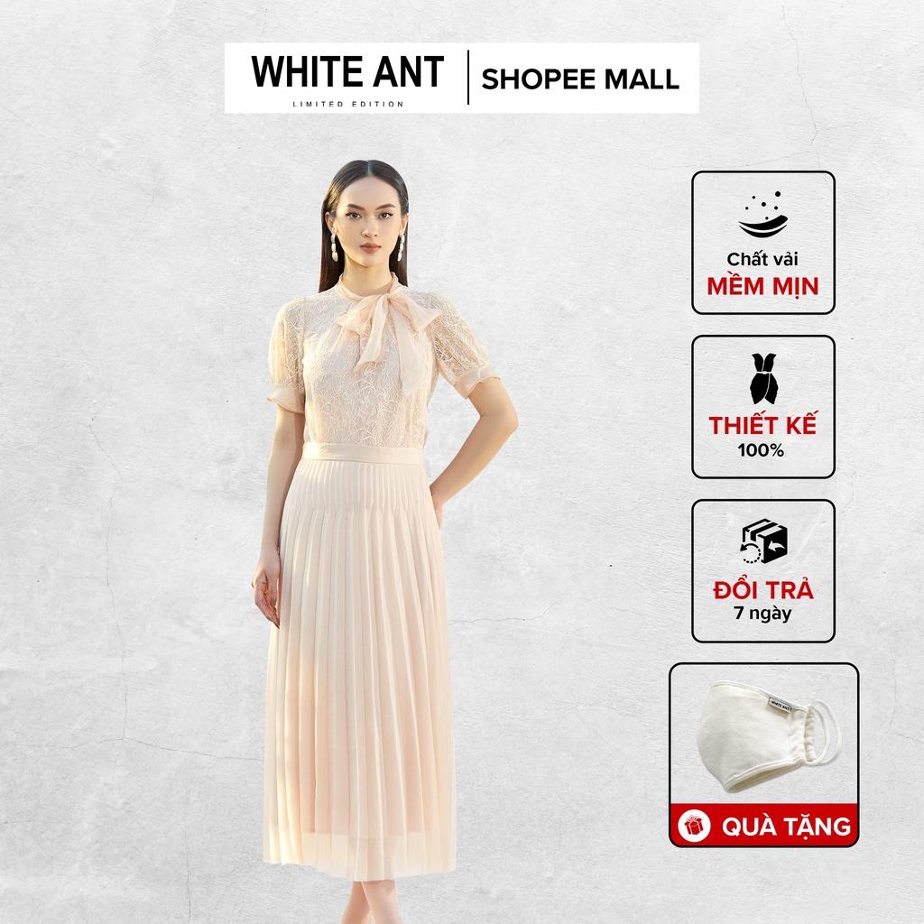 Chân Váy Xếp Ly Thủ Công Nữ WHITE ANT AIRPO SKIRT Chất Liệu Lưới Silk Tulle Japan Mềm Nhẹ, Thoáng Mát 110100029