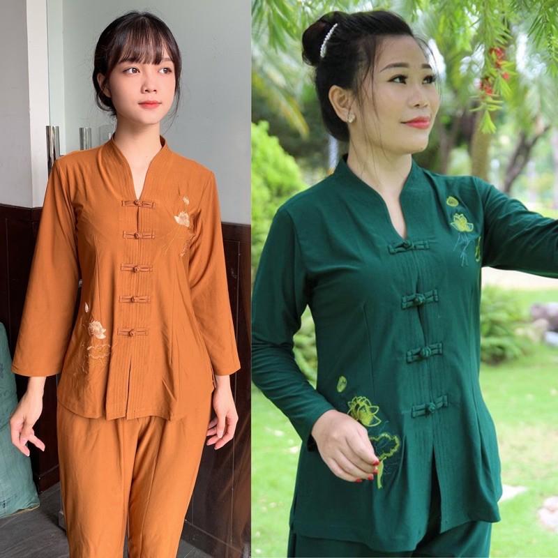 Đồ Lam Đi Chùa# Vải Thun Bà Lai Tim # Đồ Bộ # Thun Mát# Trung Niên