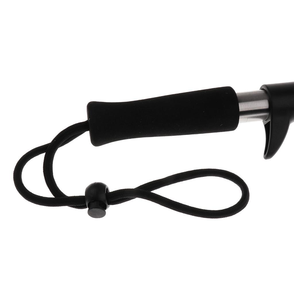 Portable Fish Lip Grabber Gripper Grip Tool Fish Holder with Lanyard Black