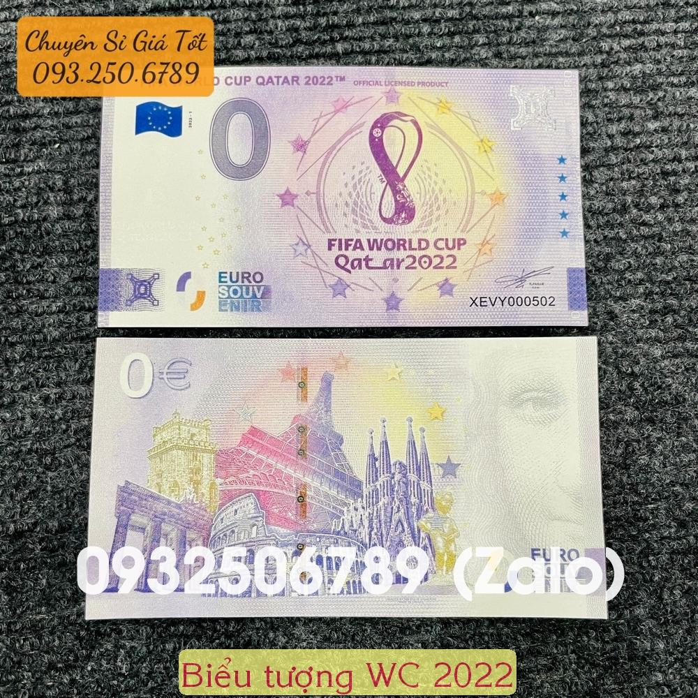 Tờ lưu niệm World Cup Qatar 2022 mệnh giá 0 Euro, BÃO GIÁ