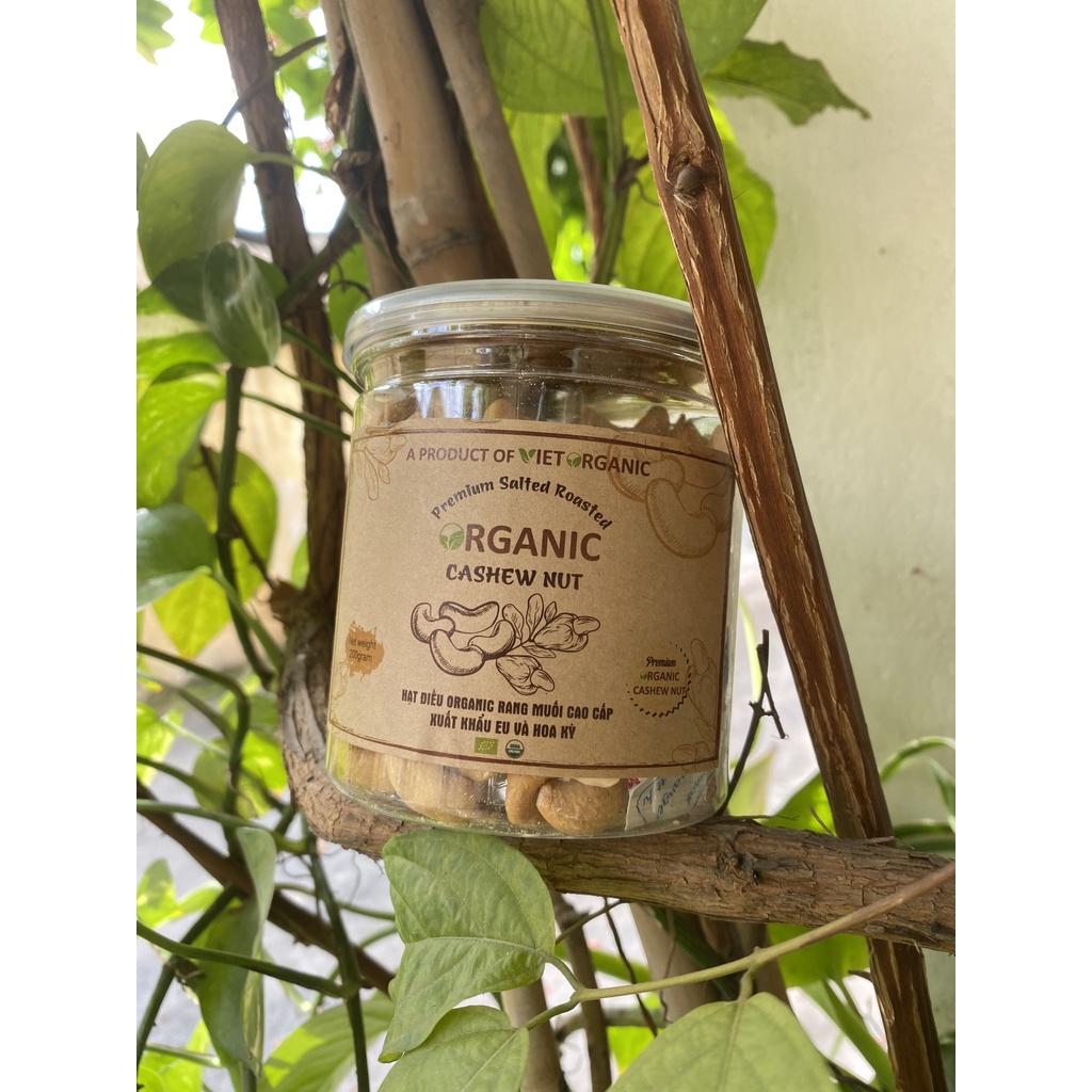 Hạt điều hữu cơ rang muối bóc lụa Việt Organic 220g