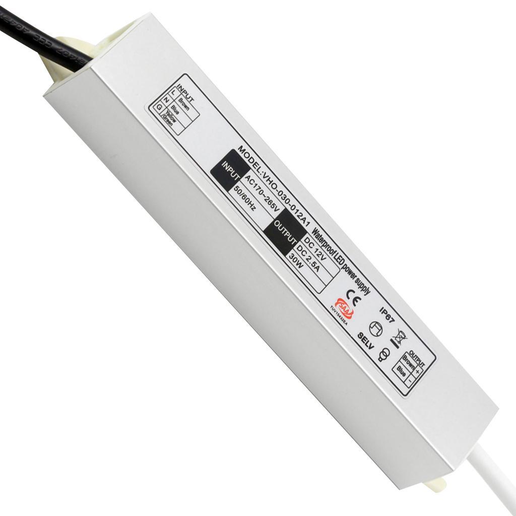 Led Ngoài Trời Máy Biến Áp, 30W Driver 12V DC Đầu Ra, IP67 Cấp Nguồn Đèn Led