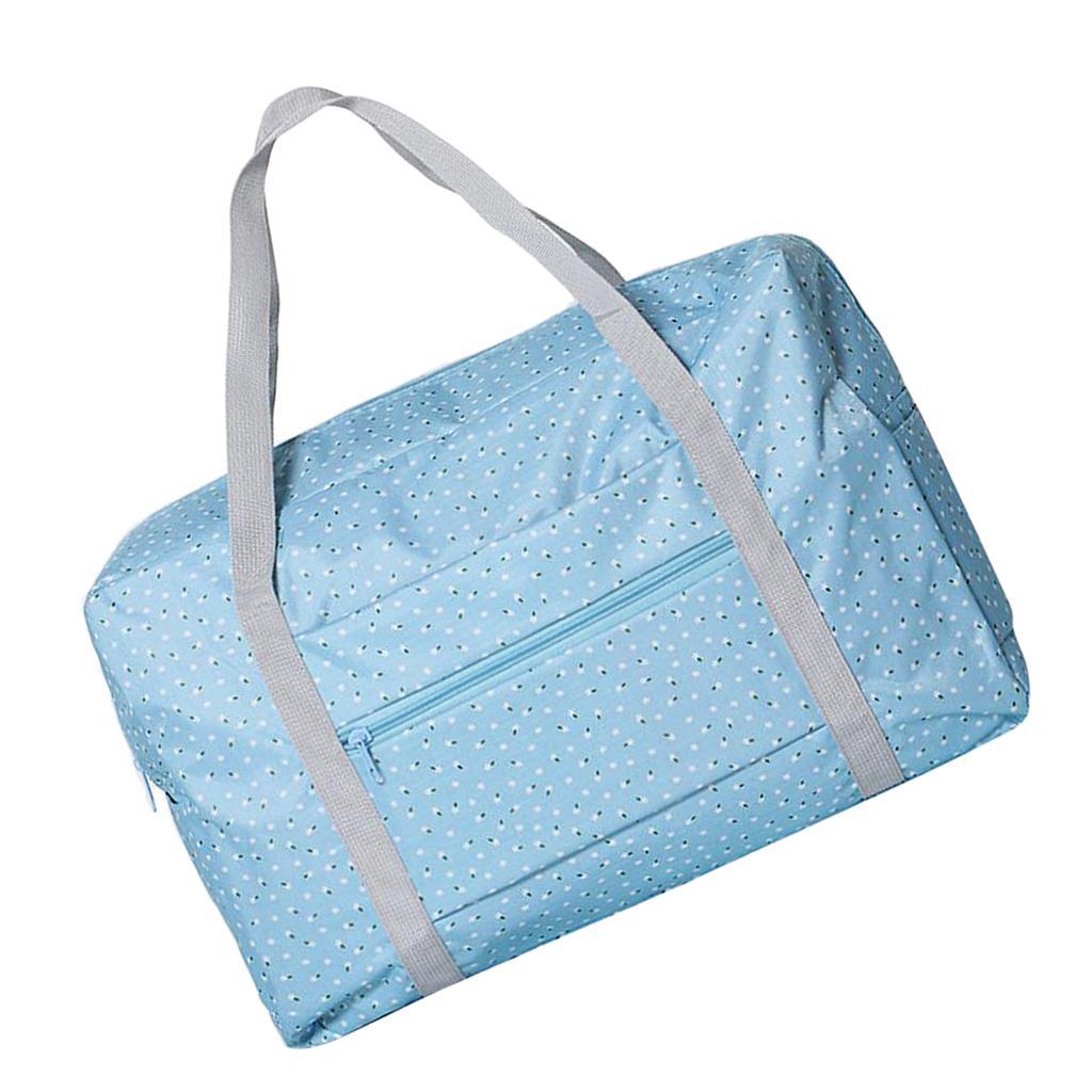 Waterproof Foldable Large Travel Storage Bag Luggage Organizer Sky blue