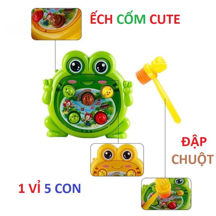 Đồ chơi đập chuột 5 con vui nhộn có nhạc cho bé