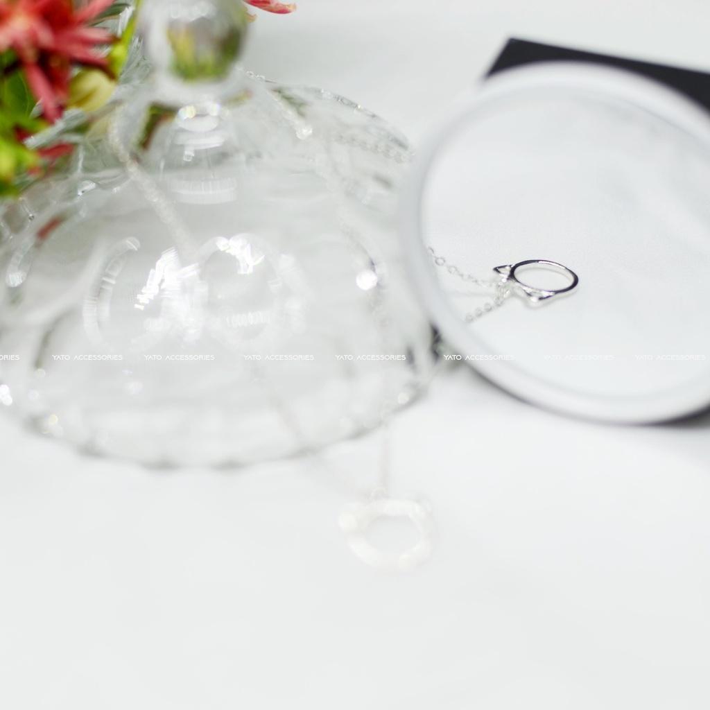 Dây Chuyền Nữ Siêu Xinh Mặt Mèo Bạc S925
