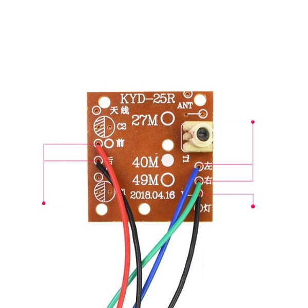 TAY ĐIỀU KHIỂN VÀ MẠCH THU PHÁT ĐIỀU KHIỂN TỪ XA 2 KÊNH 27MHZ-49MHZ