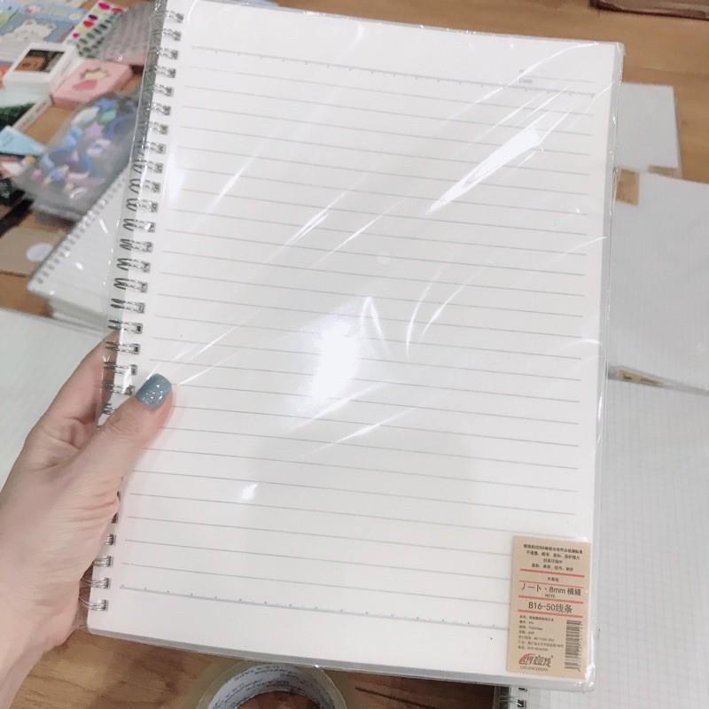 Sổ lò xo kèm giấy ruột grid/dot size a4, a5, a6, b5