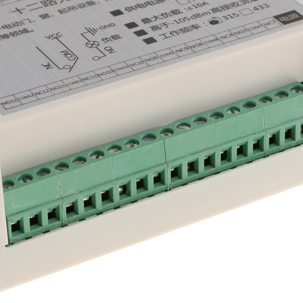 DC 12V Relay 12 CH Wireless RF Remote Control Switch Transmitter + Receiver