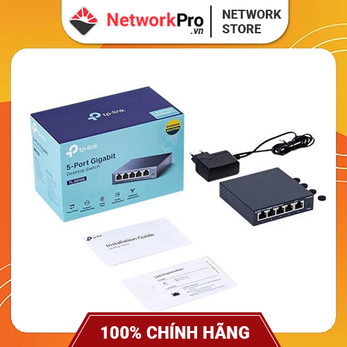 Switch TP-Link TL-SG105 Gigabit Hàng Chính Hãng - 5 cổng RJ45 10/100/1000Mbps, Vỏ Kim Loại