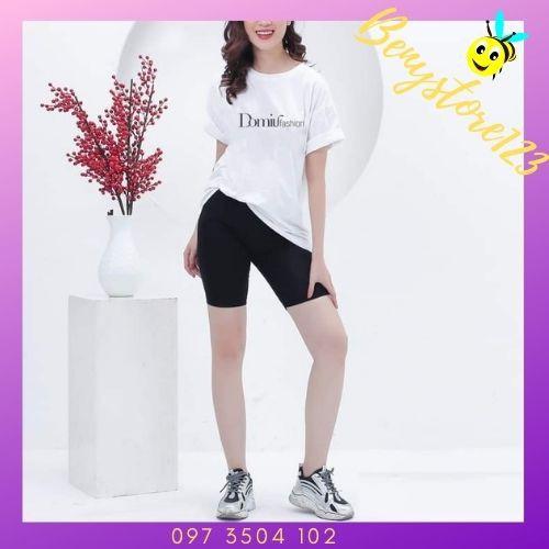 Quần Legging Lửng Cạp Chun - Quần Ngố Nữ Vải Cao Cấp Thun Ngố Nữ Co Giãn Tốt Dáng Ôm