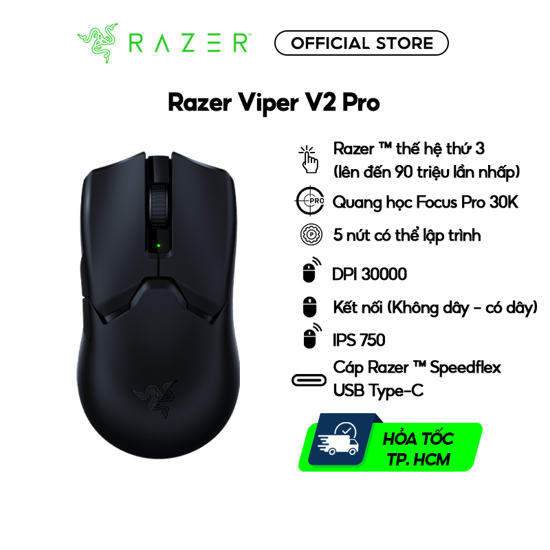 Chuột Razer Viper V2 Pro - Ultra-lightweight Wireless Esports Mouse - HÀNG CHÍNH HÃNG