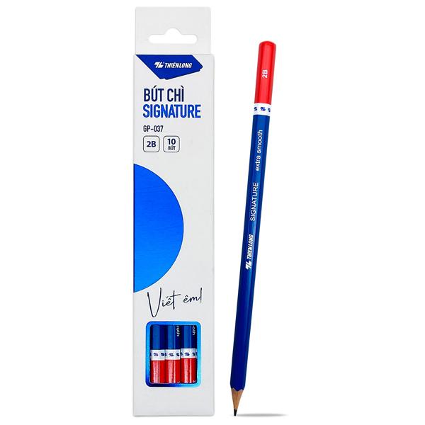 Hộp 10 Bút Chì Gỗ Signature 2B - Thiên Long GP-037