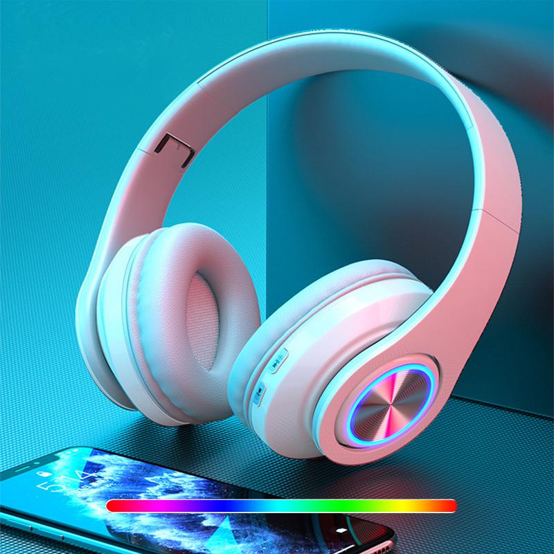 Tai Nghe Game Thủ Tai Nghe Blutooth Âm Thanh Vòm Stereo Không Dây Tai Nghe USB Có Mic Màu Sắc Rực Rỡ Ánh Sáng Máy Tính Laptop Tai Nghe