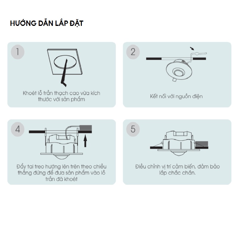 Cảm biến chuyển động âm trần Rạng Đông CB09.PIR AC khoét lỗ 9cm hỗ trợ tự động bật tắt các thiết bị điện - Hàng chính hãng