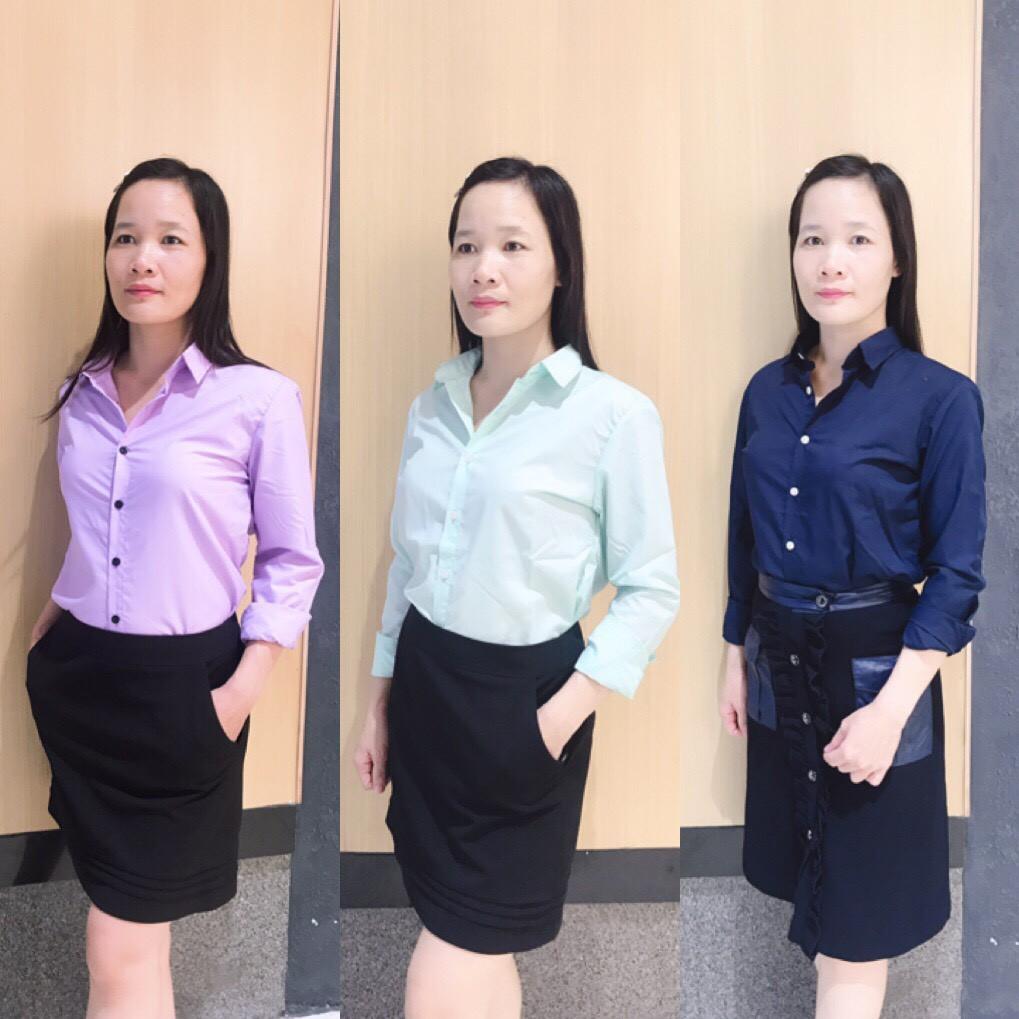 Áo sơ mi trơn nữ các màu