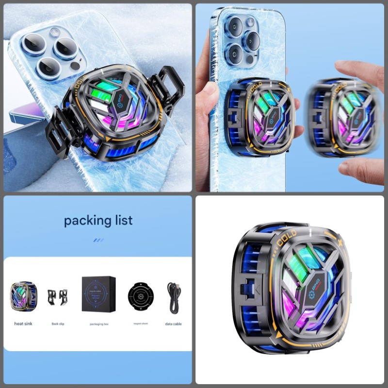Tản nhiệt sò lạnh Led X76 Gaming siêu mát cho điện thoại hàng nhập khẩu