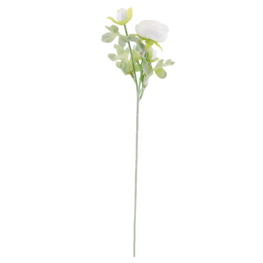 3-head Artificial Silk Flower Victoria Rose Wedding Bouquet DIY Decor