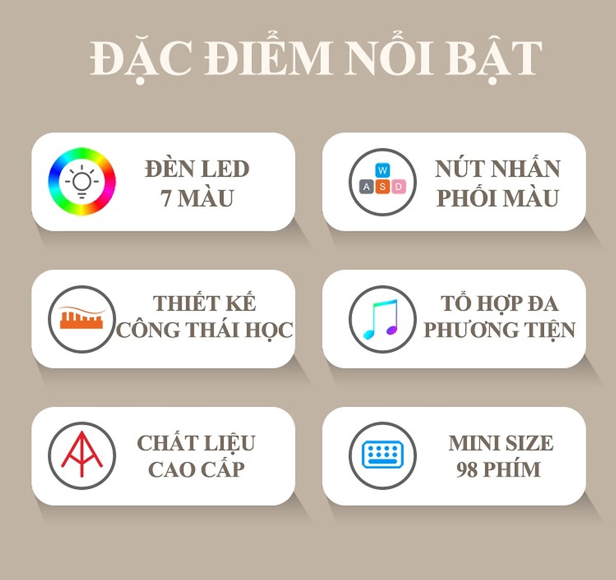 Bàn phím giả cơ có dây K-SNAKE K8 mini size 98 phím phối màu mới lạ kèm theo đèn led 7 màu chớp nháy cực đẹp-NTH