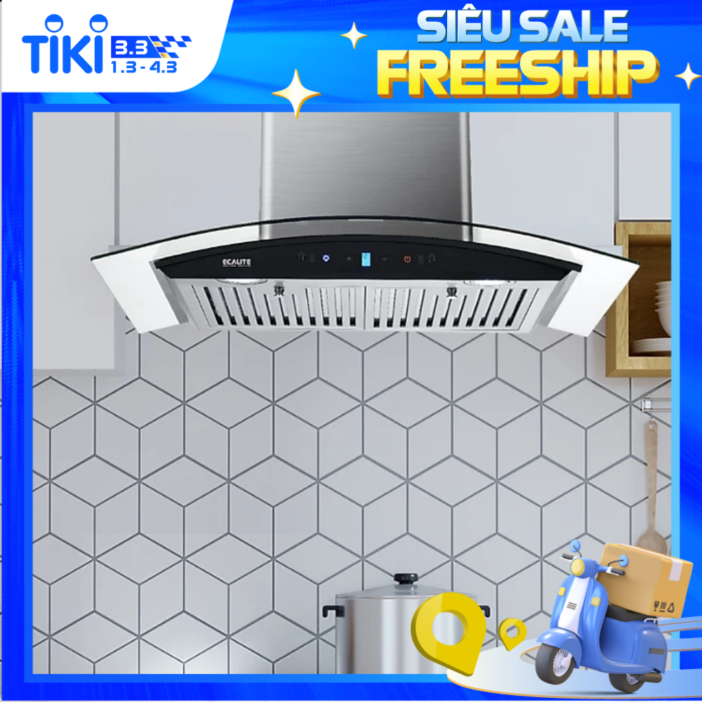 Máy Hút Mùi Áp Tường Ecalite EH-GT700T - Công Suất Hút Mạnh 750 m3/h - Điều Khiển Cảm Ứng - Hàng Chính hãng